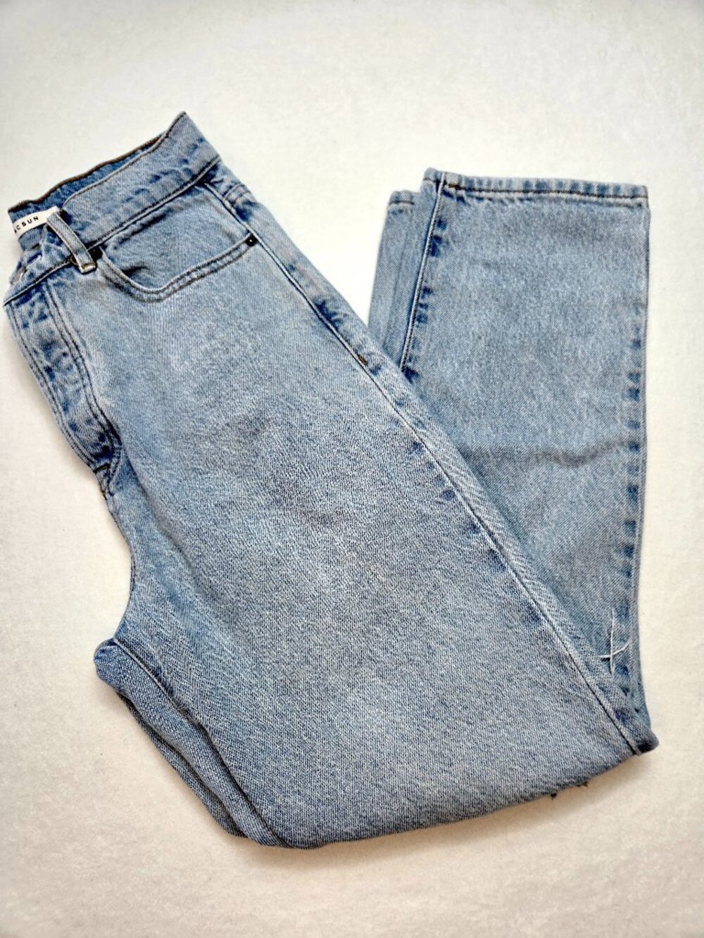 PacSun Women's High Rise Straight Leg Light Wash Denim Jeans Size 25